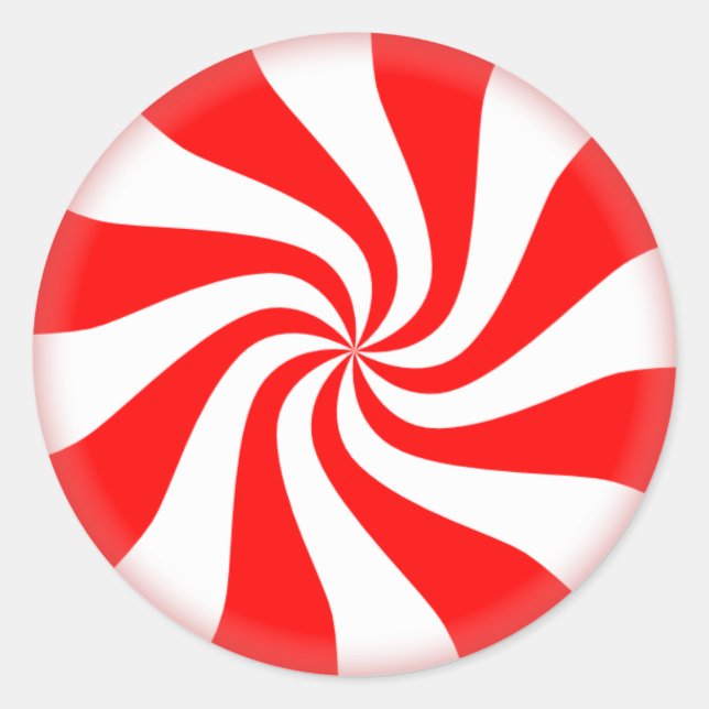 Round Peppermint Stickers (Front)
