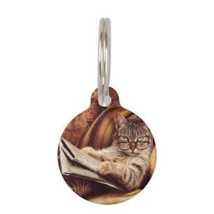 Round Pet Plate the Cat Ready Tag