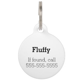 Round Pet Tag