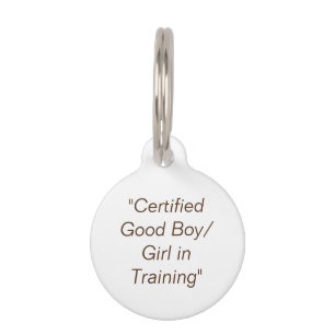 Round Pet Tag