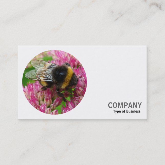 Round Photo - Bumble Bee Business Card (Front)
