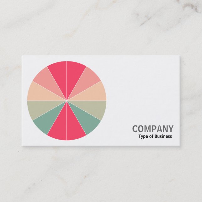 Round Photo - Colour Segments 03 Business Card (Front)