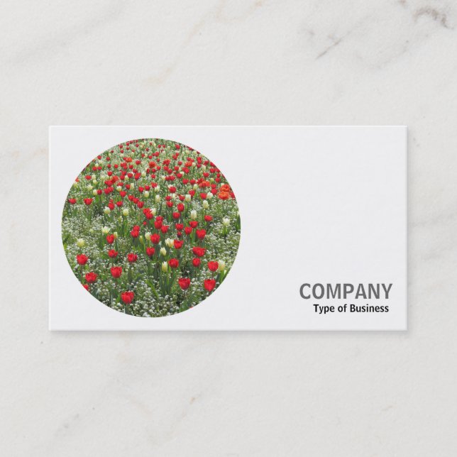 Round Photo - Flower Bed Business Card (Front)