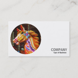 Round Photo - Merry-Go-Round Horse Business Card