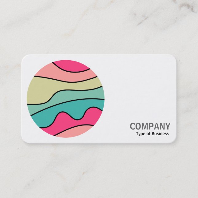 Round Photo - Round Colour Abstract 160422(01) Business Card (Front)