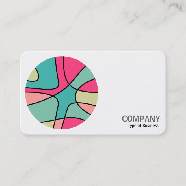 Round Photo - Round Colour Abstract 160422(05) Business Card (Front)