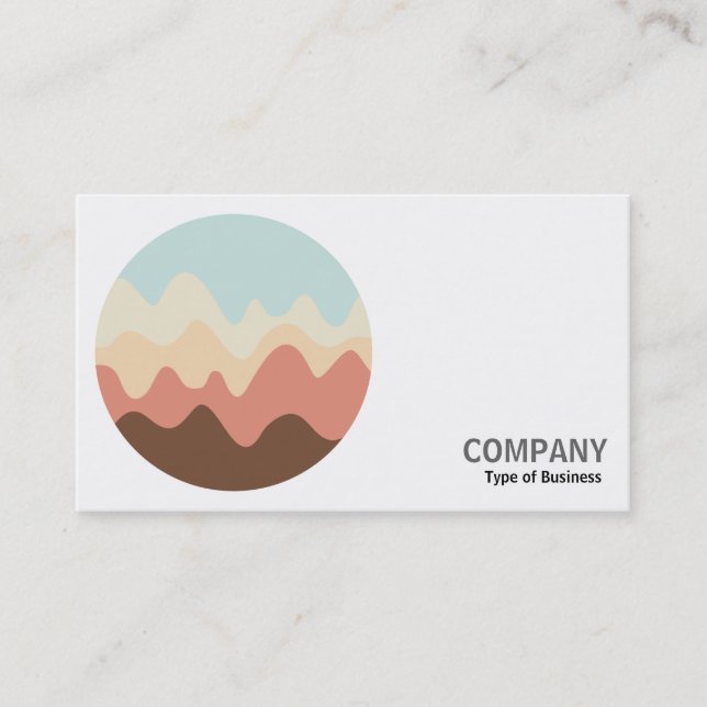 Round Photo - Sound Sketch 06 Business Card (Front)