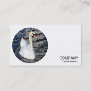 Round Photo - Swan Business Card