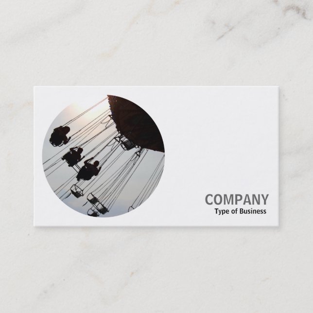 Round Photo - Swing Roundabout Business Card (Front)