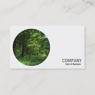 Round Photo - Woodland Business Card