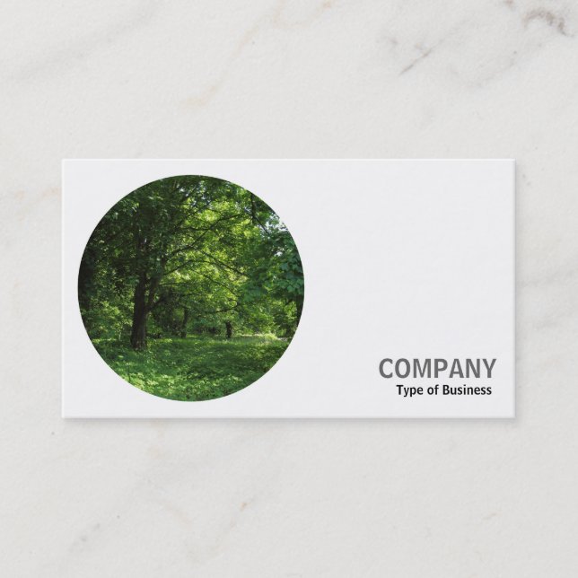 Round Photo - Woodland Business Card (Front)