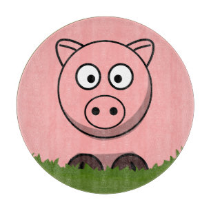 Round Pig Cutting Board
