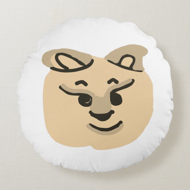 Round Pillow Cute Palm (Front)