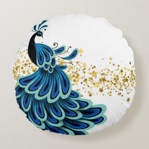 Round Pillow-Holiday Peacock Cushion