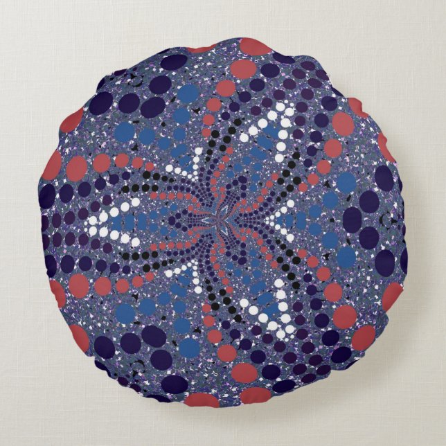 Round Pillow - Jimette Design (Back)