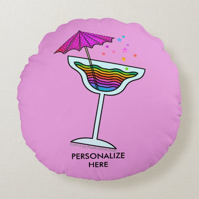 ROUND PILLOW - MARGARITA DESIGN (Front)