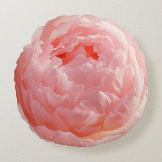 Round Pillow – Pink Flower Bloom | Custom Home Dec