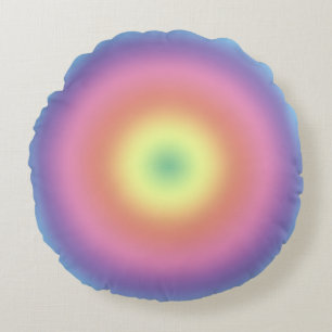 Round Pillow - Rainbow Circle