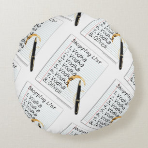 ROUND PILLOW - VODKA SHOPPING LIST