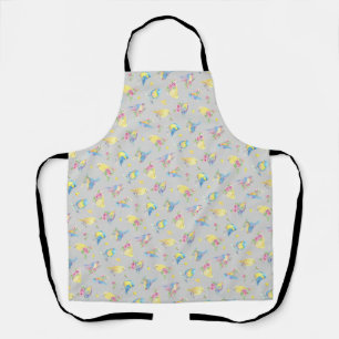 Round Pillow Watercolor Birds and Flowers Apron
