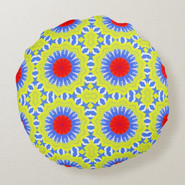 Round Pillow with Round Pattern (Back)