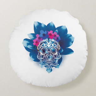 Round Pillow with "Sweet Sweet Psycho" design