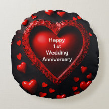 Round Pillows of Love: Celebrate Your 1st Wedding