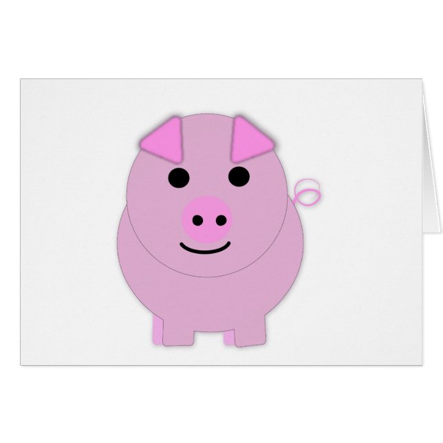 Round Pink Piggy (Front Horizontal)