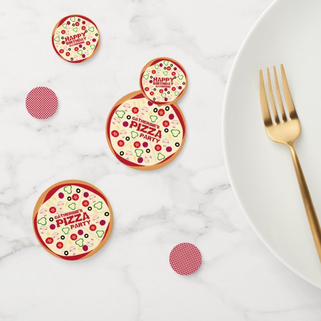 Round Pizza Party Kids Birthday  Confetti (Group)