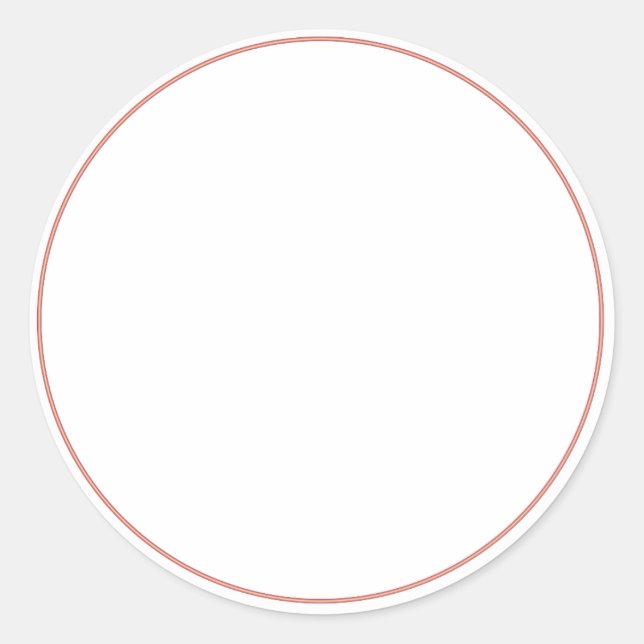 ROUND Plain STICKER with BORDER - Greetings Lables (Front)