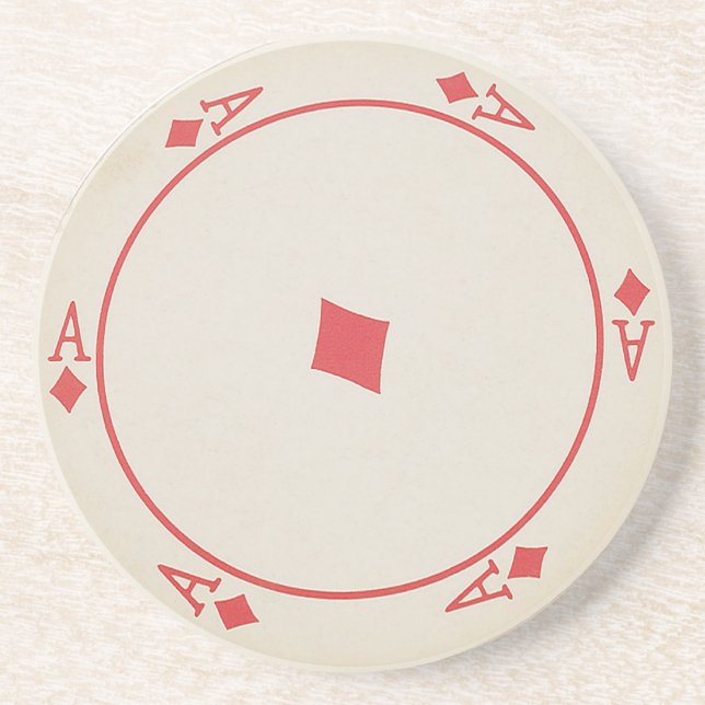 Round Playing Cards coasters (Front)