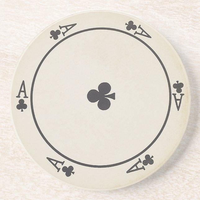 Round Playing Cards coasters (Front)