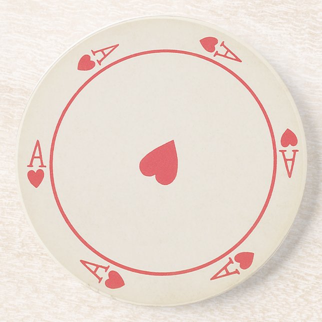 Round Playing Cards coasters (Front)