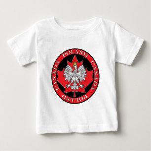 Round Poland Canada Leaf Baby T-Shirt