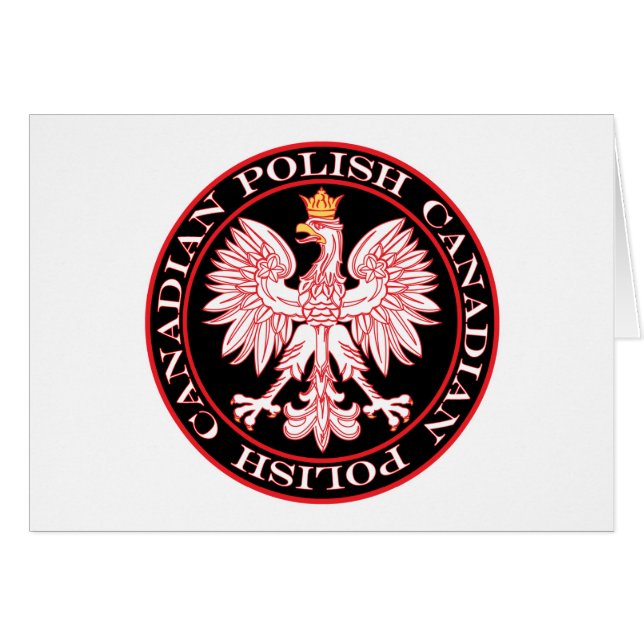 Round Polish Canadian Red Eagle (Front Horizontal)