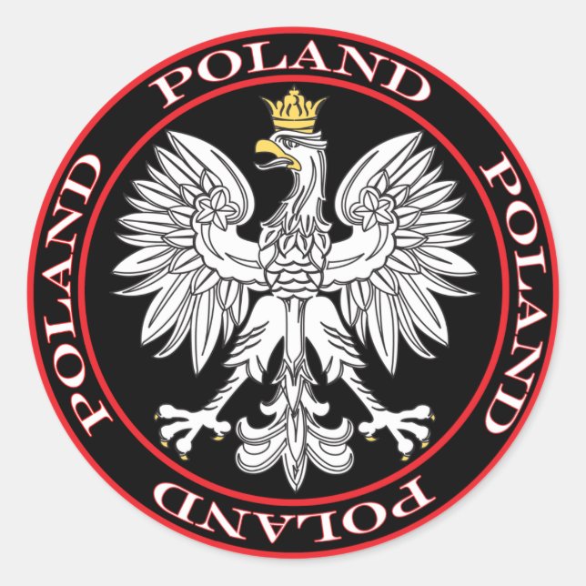Round Polish Eagle Classic Round Sticker (Front)