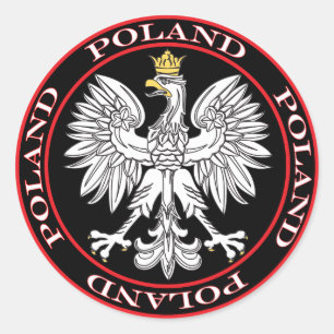 Round Polish Eagle Classic Round Sticker