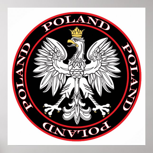 Round Polish Eagle Poster (Front)
