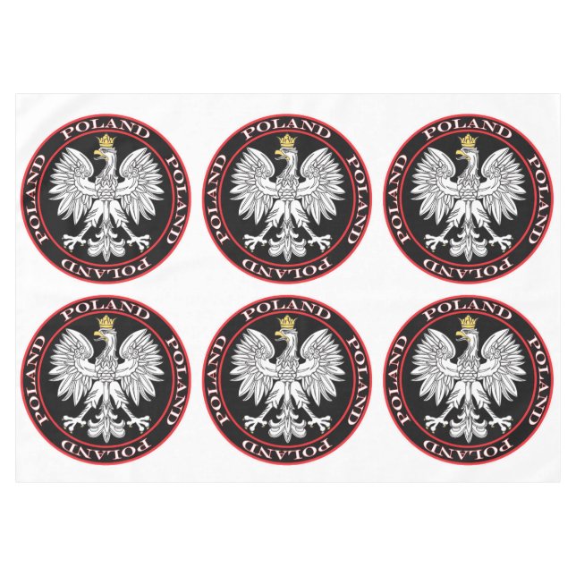 Round Polish Eagle Tablecloth (Front (Horizontal))
