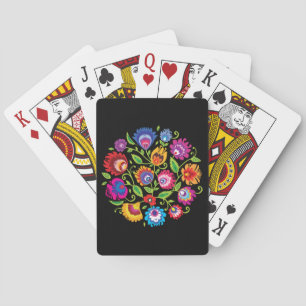 Round Polish folklore composition Playing Cards