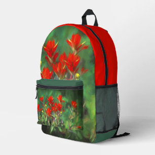 round printed backpack