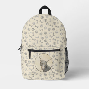 round printed backpack