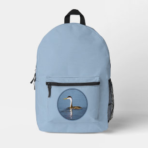 round printed backpack