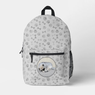 round printed backpack