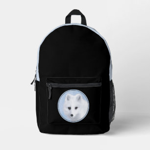 round printed backpack
