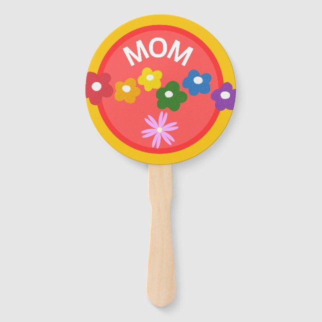 Round Program Baby Shower Hand Fans  (Front)