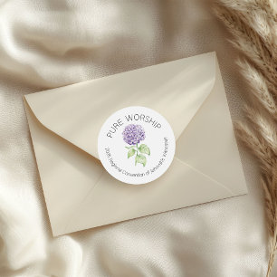 Round Pure Worship 2025 Convention w Hydrangea Classic Round Sticker