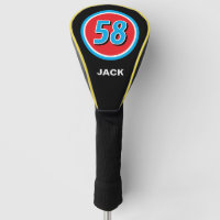 Round race car number logo personalised