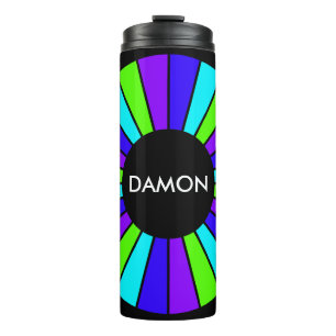 Round Rays Frame 07 + your backgr. & ideas Thermal Tumbler