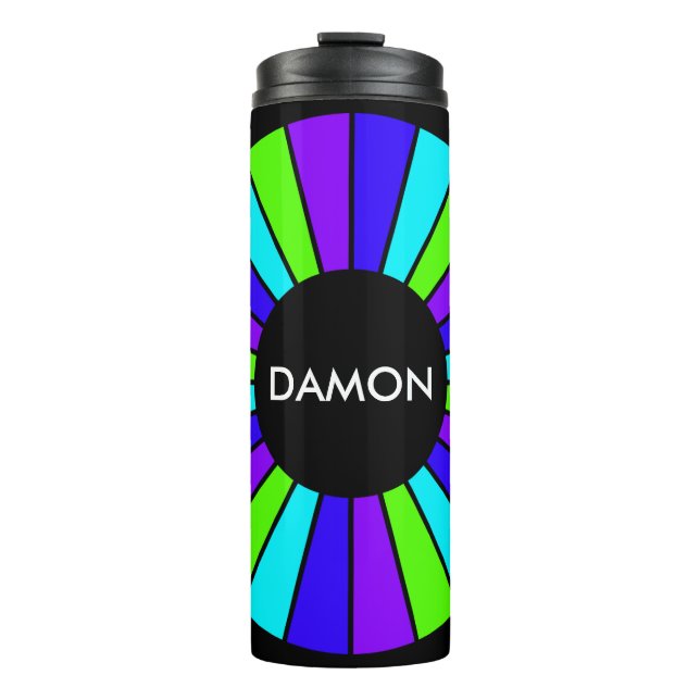 Round Rays Frame 07 + your backgr. & ideas Thermal Tumbler (Front)